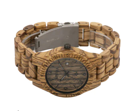 Men's Minimalist Slim Wooden Quartz Watch