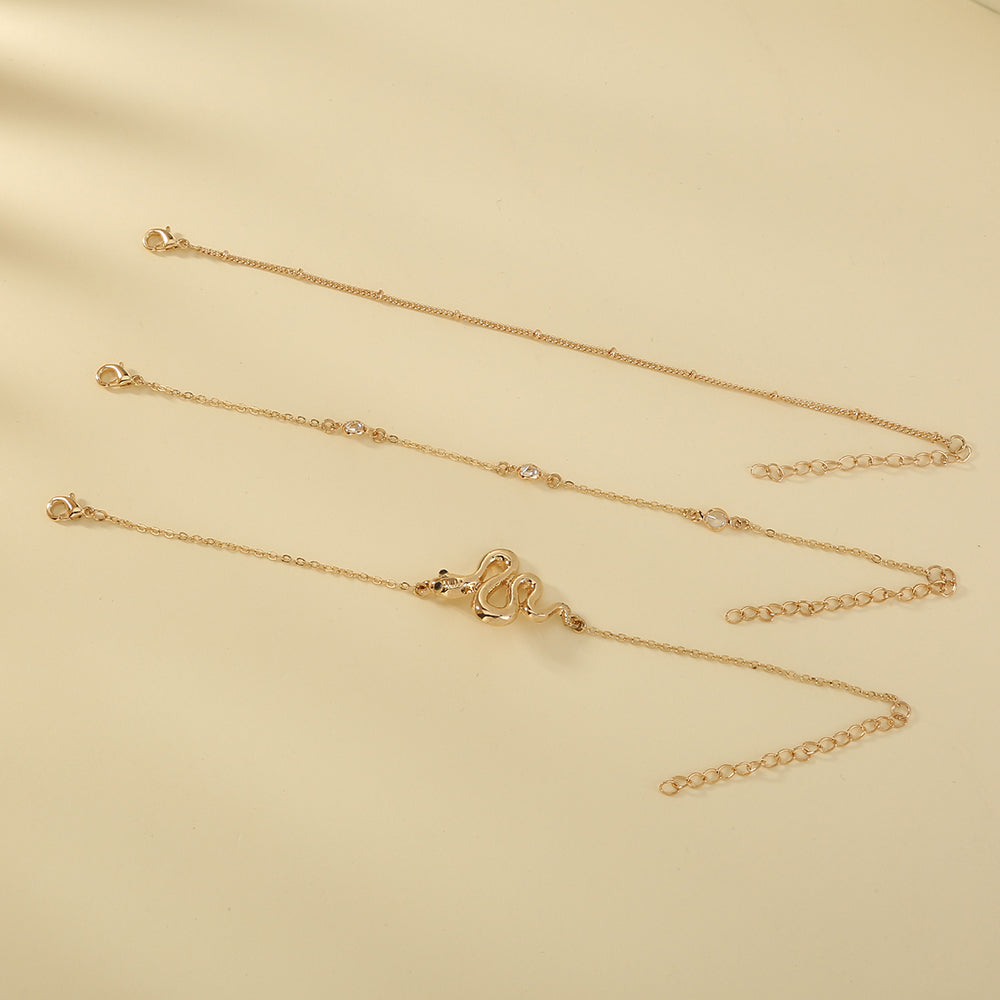European and American cross-border hot-selling accessories, animal snake-shaped multi-layer exaggerated street fashion bracelet women