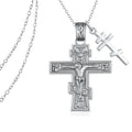 Orthodox Cross Necklace Sterling Silver Crucifix