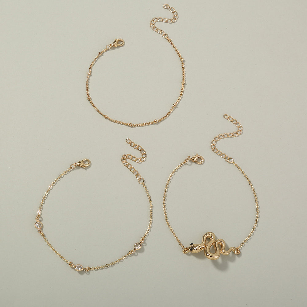 European and American cross-border hot-selling accessories, animal snake-shaped multi-layer exaggerated street fashion bracelet women