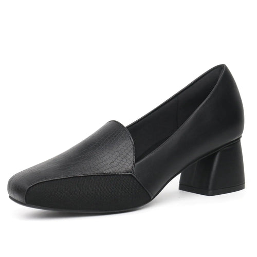 benassal Women Bunion Shoes Orthopedic Dress Shoes Platform Loafers (8Black)