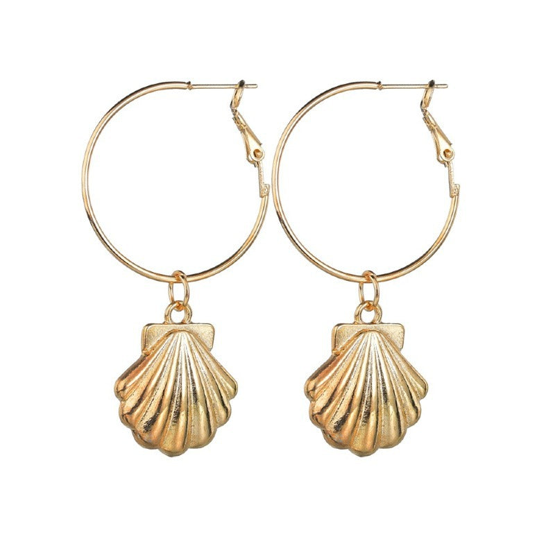 New Simple Earrings Women Ins Cross-border Hot-selling Shell Ear Jewelry