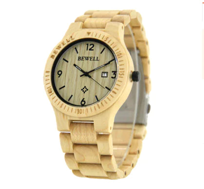 Men's Minimalist Slim Wooden Quartz Watch