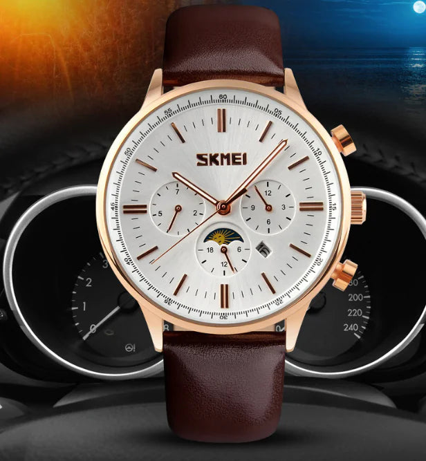 Luxury Men's Three-Eye Watch