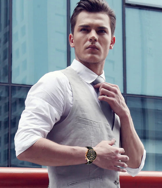 Luxury Men's Three-Eye Watch
