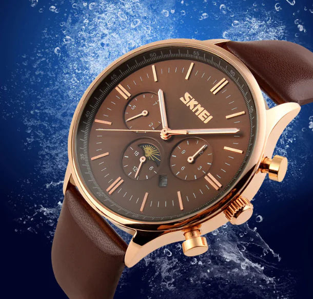 Luxury Men's Three-Eye Watch